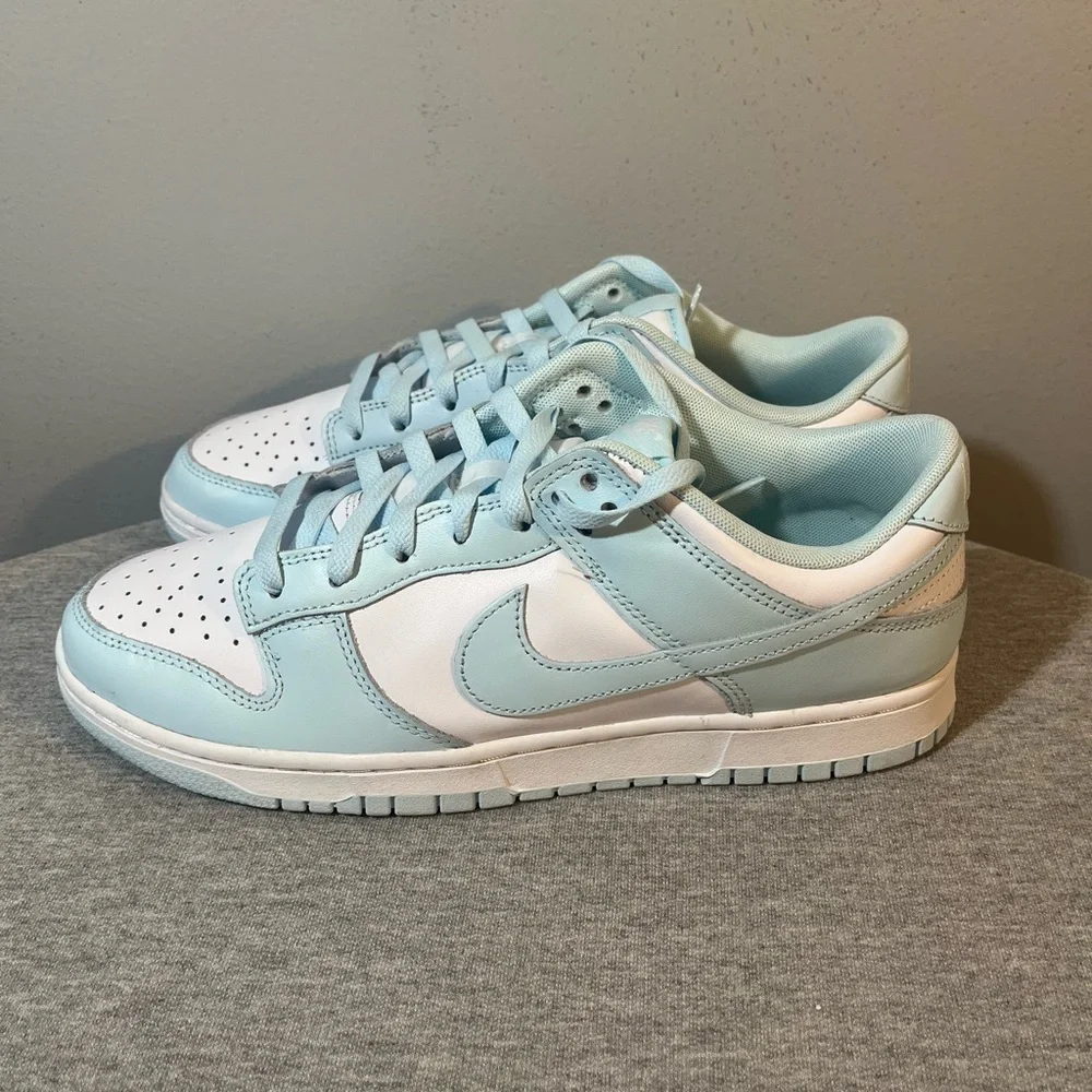 Nike Dunk Low Retro White Glacier Blue Sneaker Men's Shoe Size 10 DV0833 104 - Picture 4 of 11